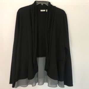 LOGO Lori Goldstein Black Cardigan